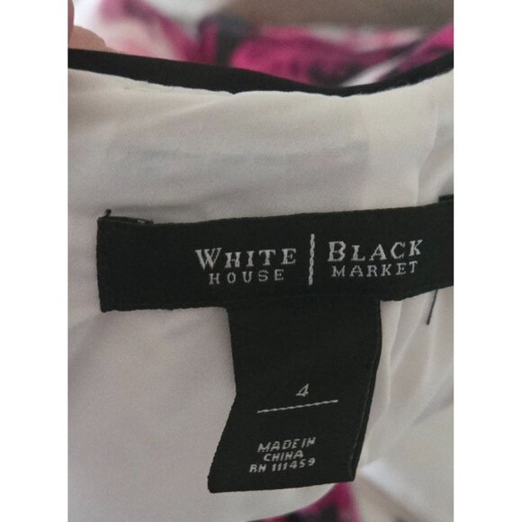 White House Black Market Floral Pencil Skirt Fully Lined multicolor Size 4 - Picture 4 of 6